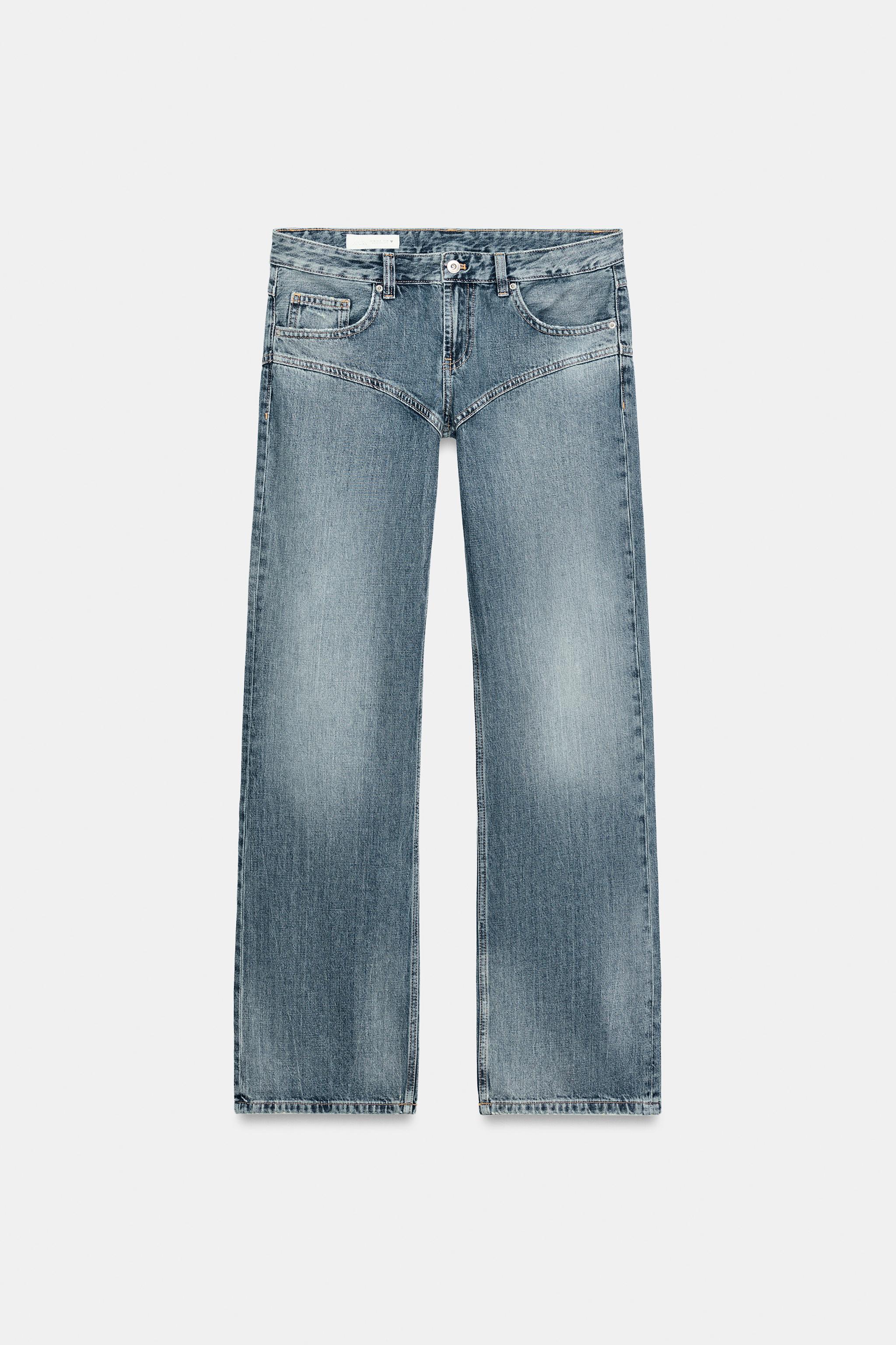 TRF LOW-RISE STRAIGHT SEWN JEANS