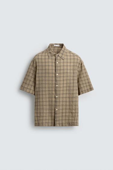CHEMISE TEXTURÉE STRUCTURÉE - Écru moyen de Zara - Image 6