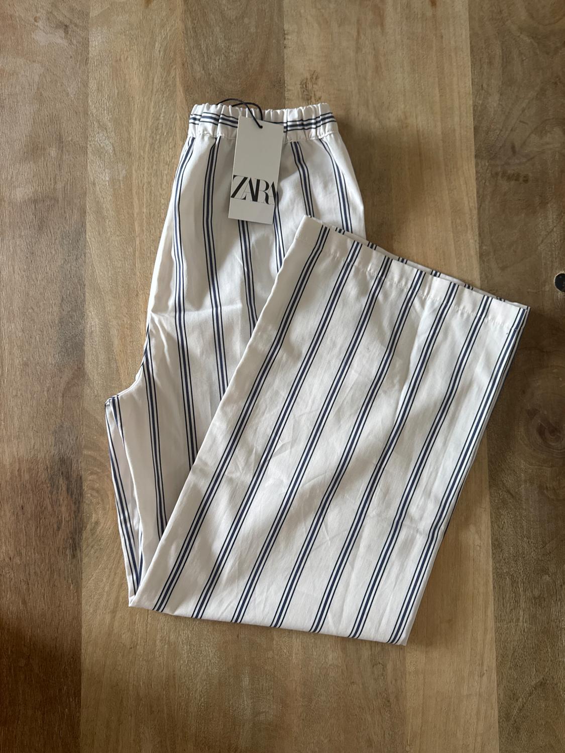 ZW COLLECTION STRIPED PALAZZO TROUSERS - Image 4