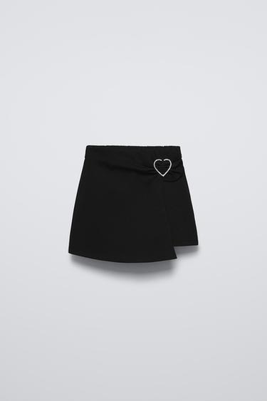 HEART BERMUDA SKORT - Black by Zara - Image 0