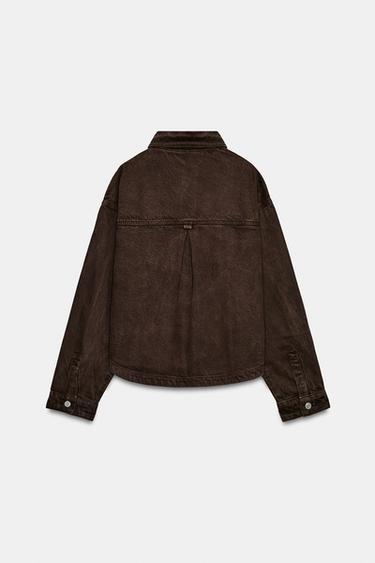 Z1975 DENIM JACKET - Brown by Zara