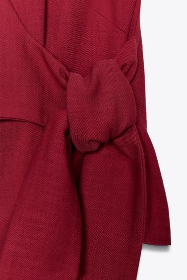 HALTER WAISTCOAT WITH KNOT - Cherry red by Zara - Image 7