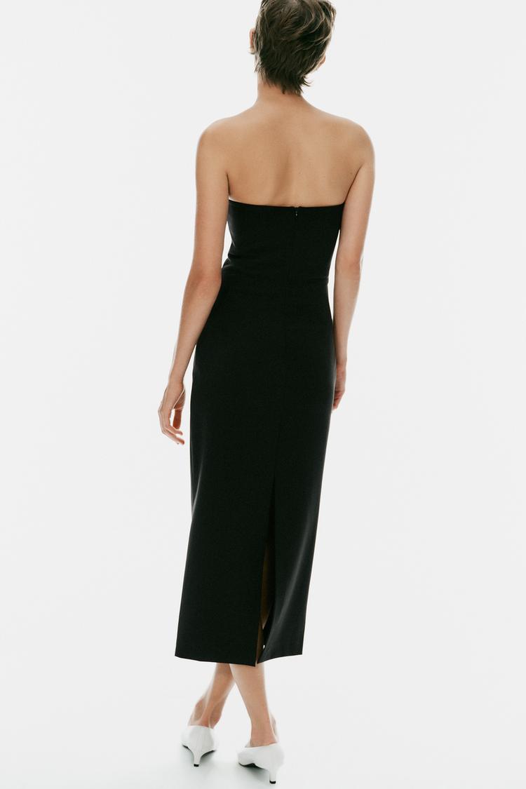 Vestido midi con recortes y fruncido 6
