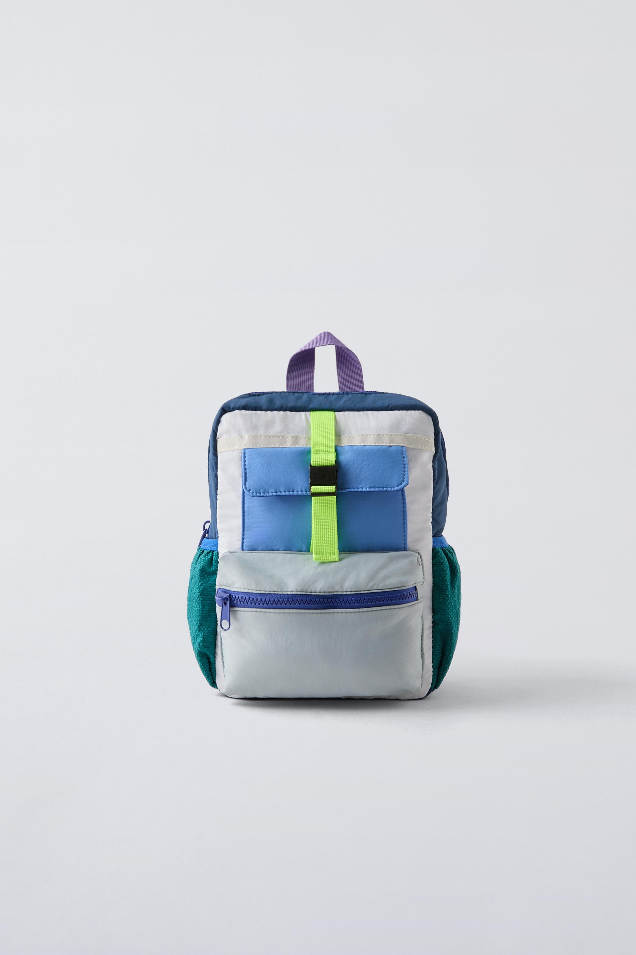 Zara Colorblock Backpack Blue Kids