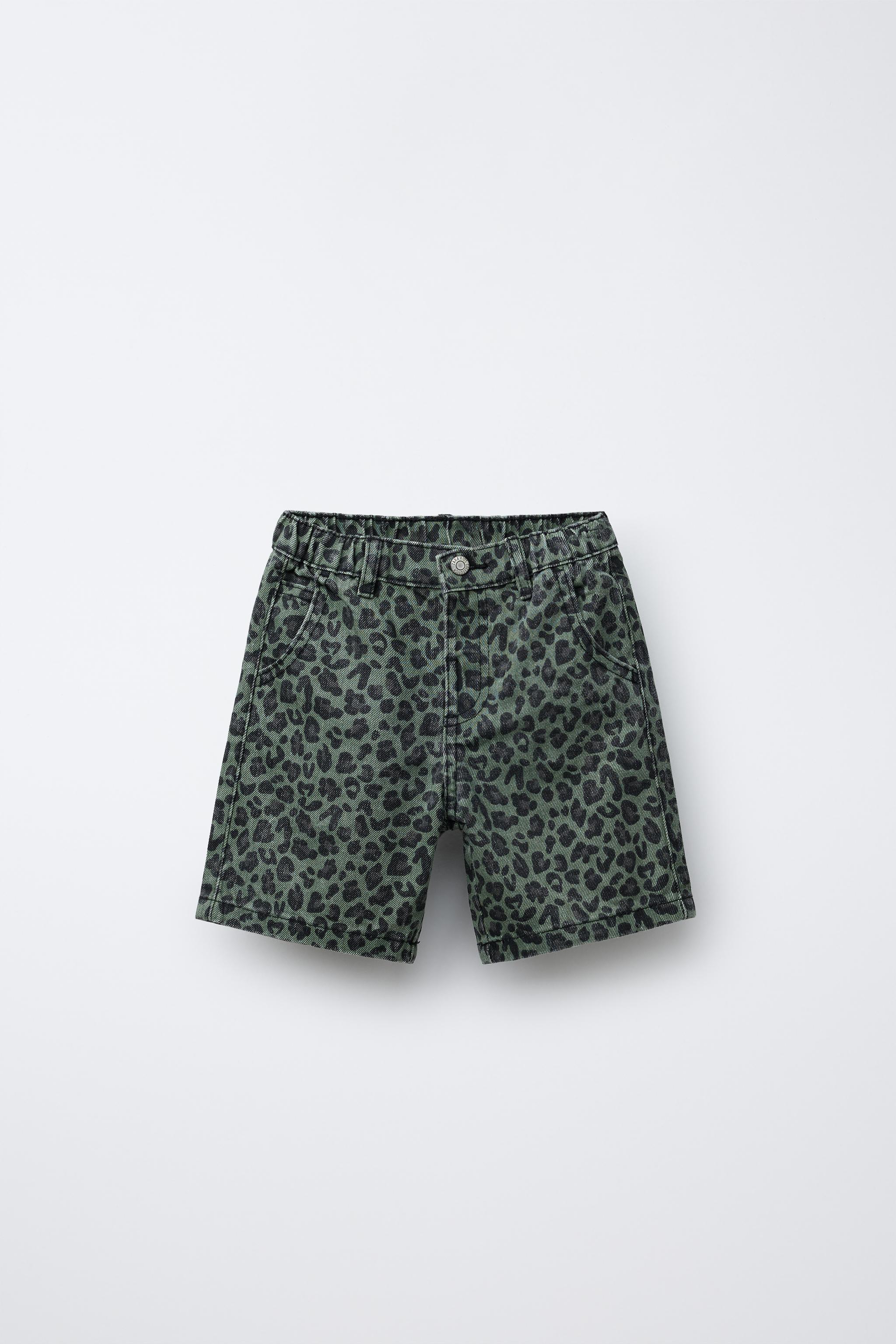 アニマル柄バミューダパンツ - グリーン | ZARA Japan / 日本 アニマル柄バミューダパンツ - グリーン | ZARA Japan / 日本