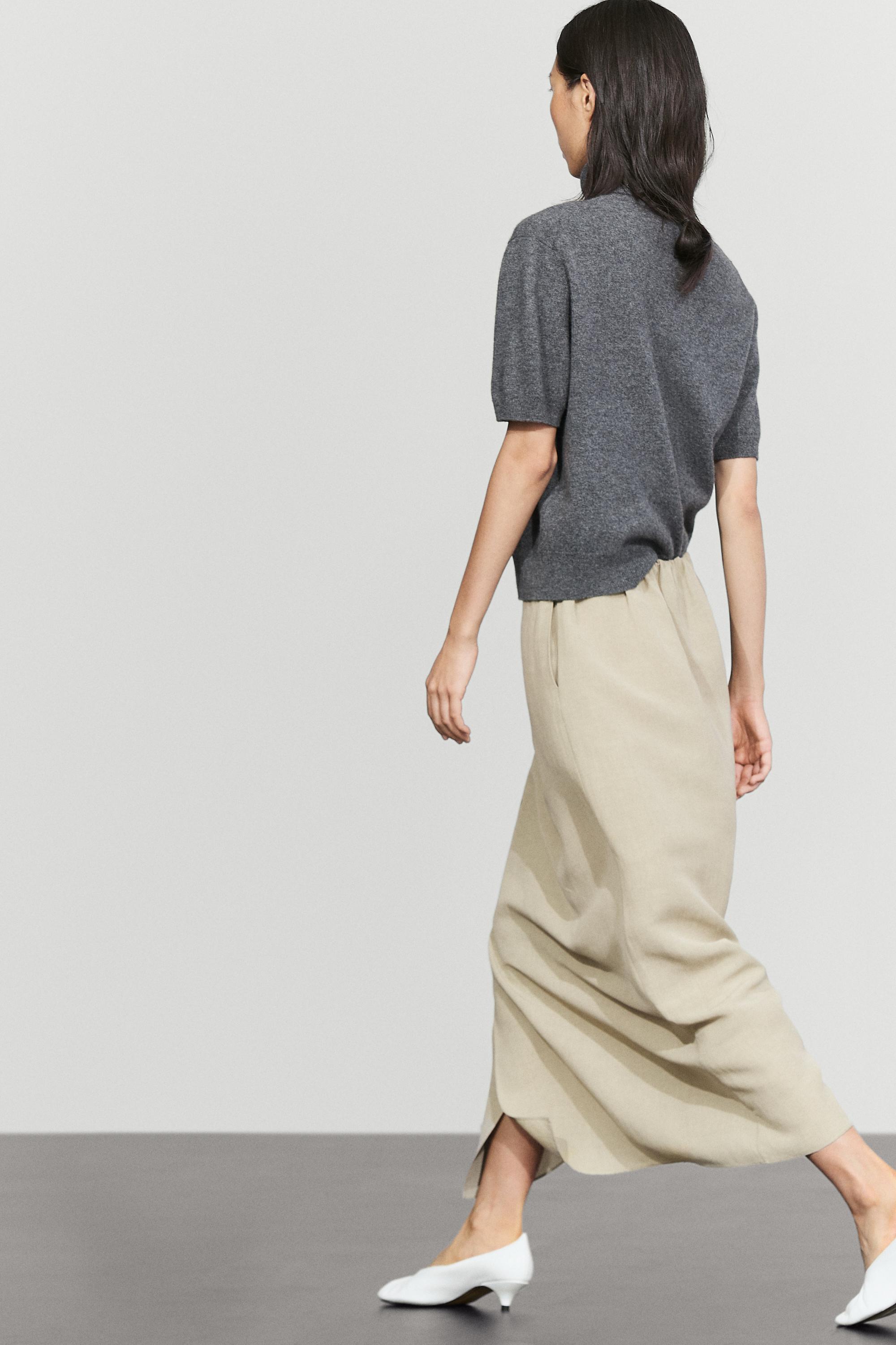 Double-layer midi skirt - STUDIO