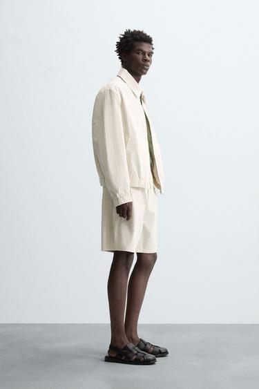 STRIPED TEXTURED JACKET - striped by Zara - Image 3