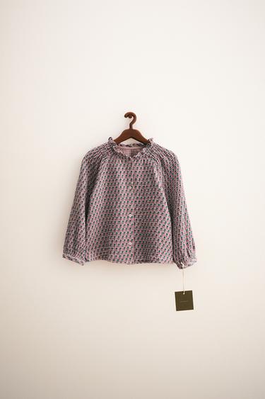 ZARA TIMELESS - HEMD MIT STRUKTURMUSTER - Braun / Braungrau von Zara