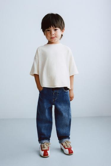 Zara 寬鬆舒適牛仔褲 - 中藍色