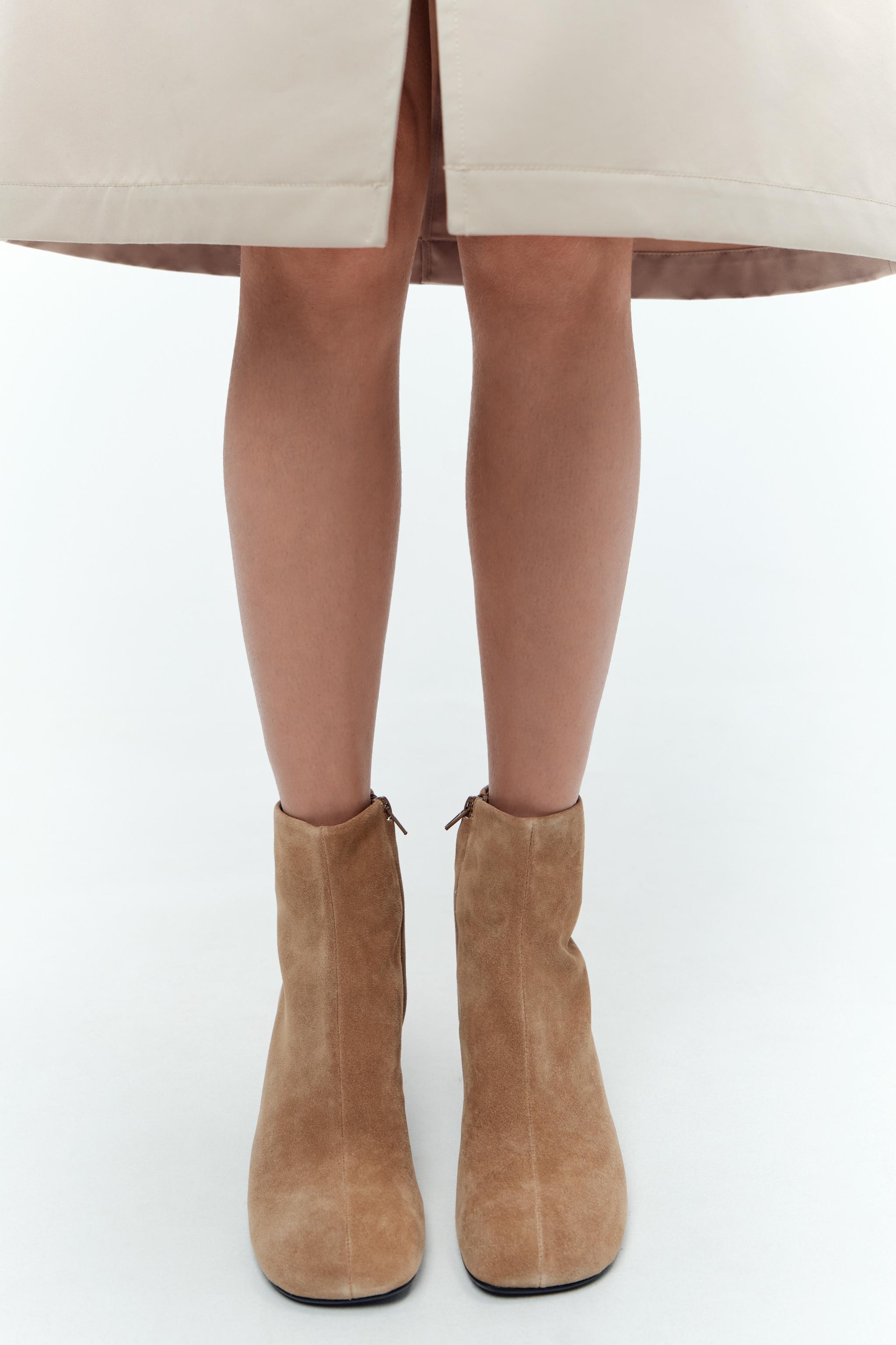 Beige ankle booties hotsell