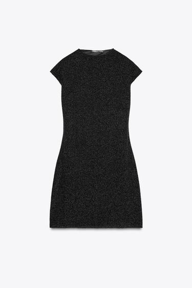 Zara SHORT SLEEVE MINI DRESS - Black - Image 0