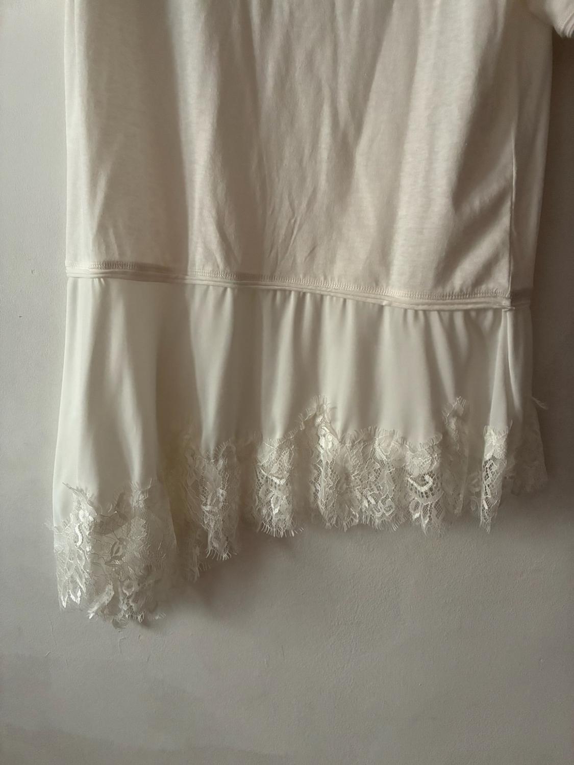COMBINED LACE HENLEY T-SHIRT - Image 2