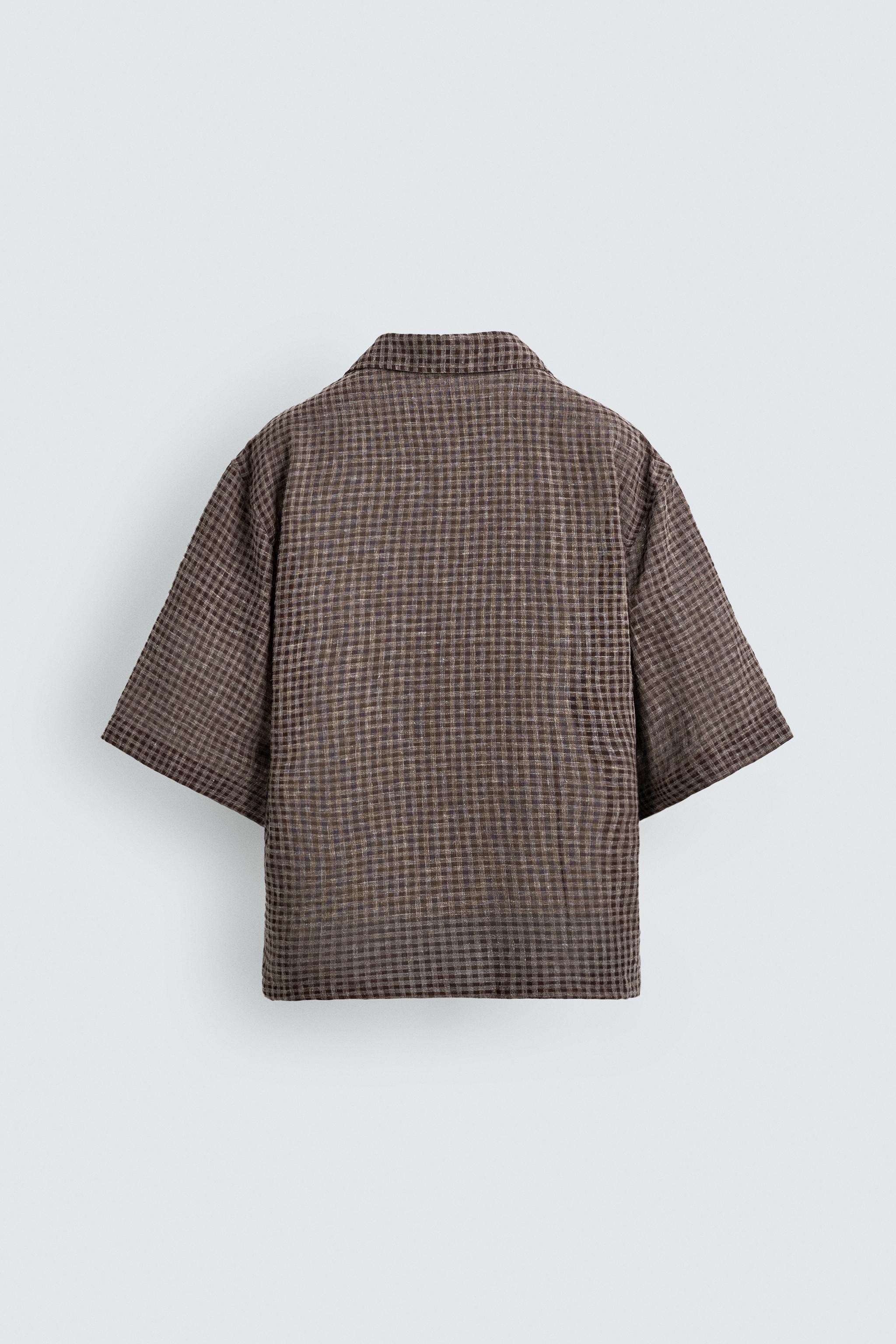 CHEMISE RELAXED FIT JACQUARD CARREAUX