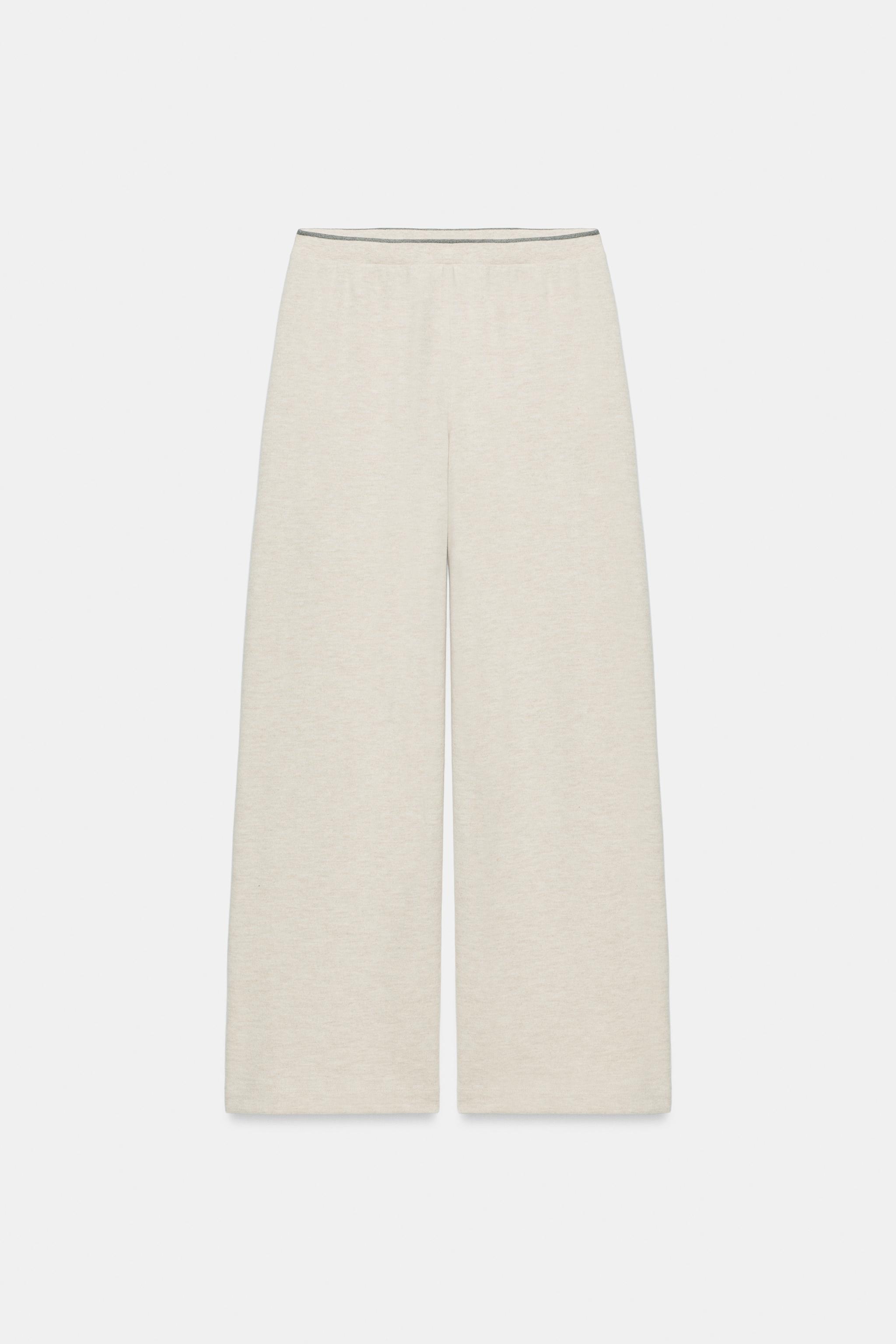 Zara Kontrast Şeritli Soft Pantolon görsel 6