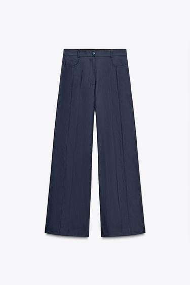 ZW COLLECTION WIDE-LEG TROUSERS - Ink blue by Zara - Image 6