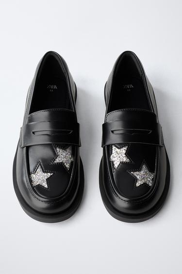 GLITTER STAR LOAFERS - Black by Zara - Image 3