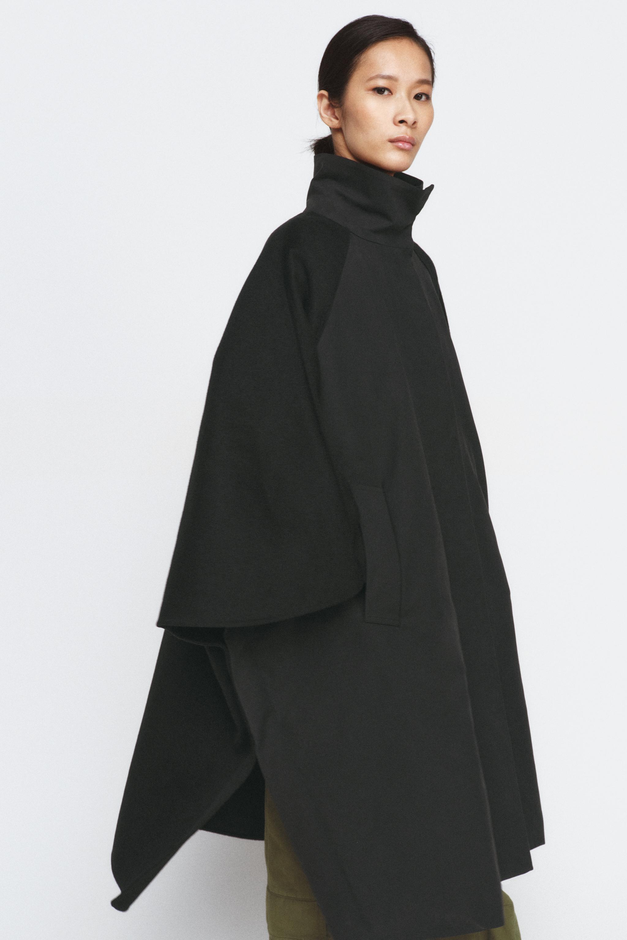 WOOL BLEND CAPE ZW COLLECTION LIMITED EDITION