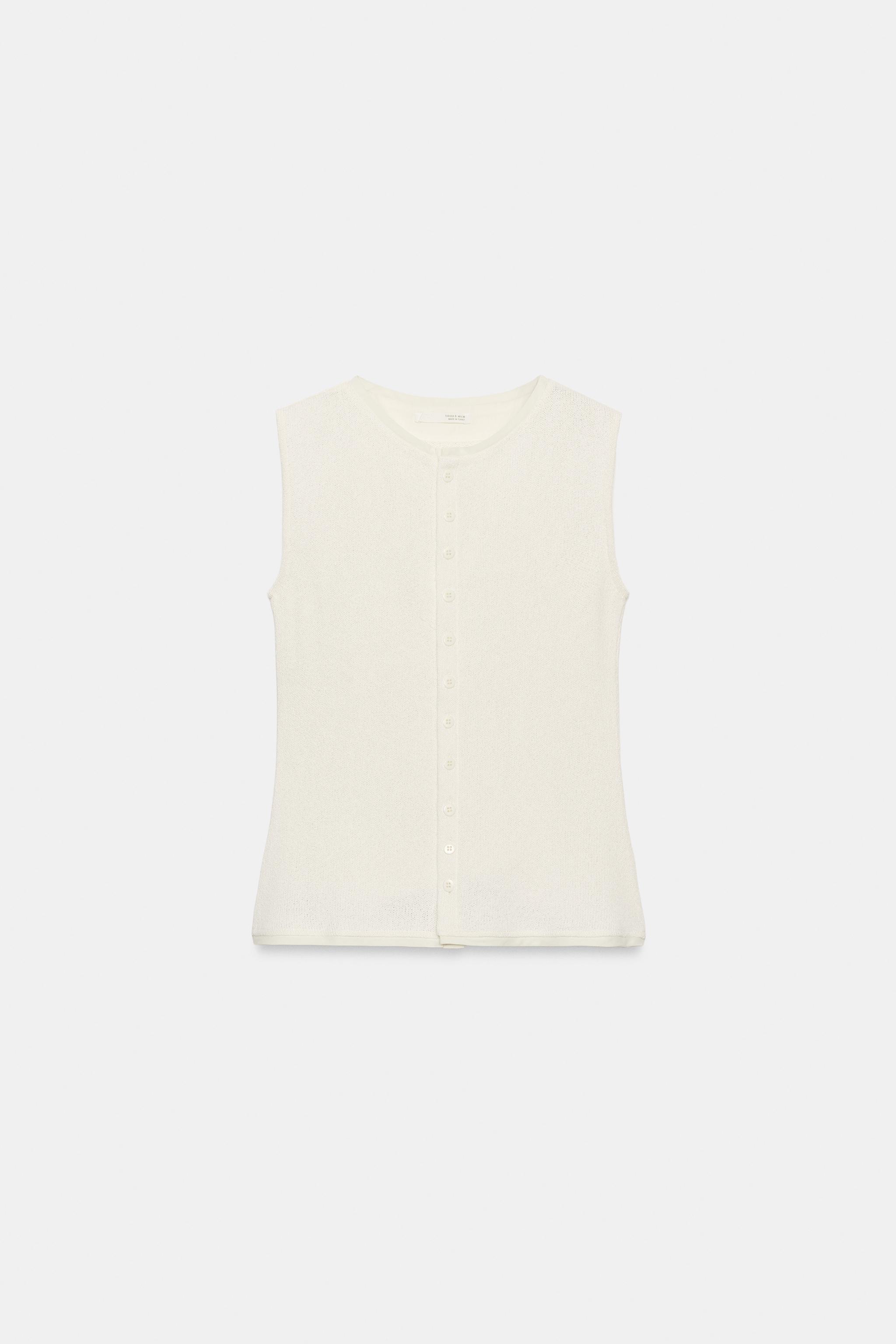 Женские жилеты Zara HENLEY VEST — фото 6