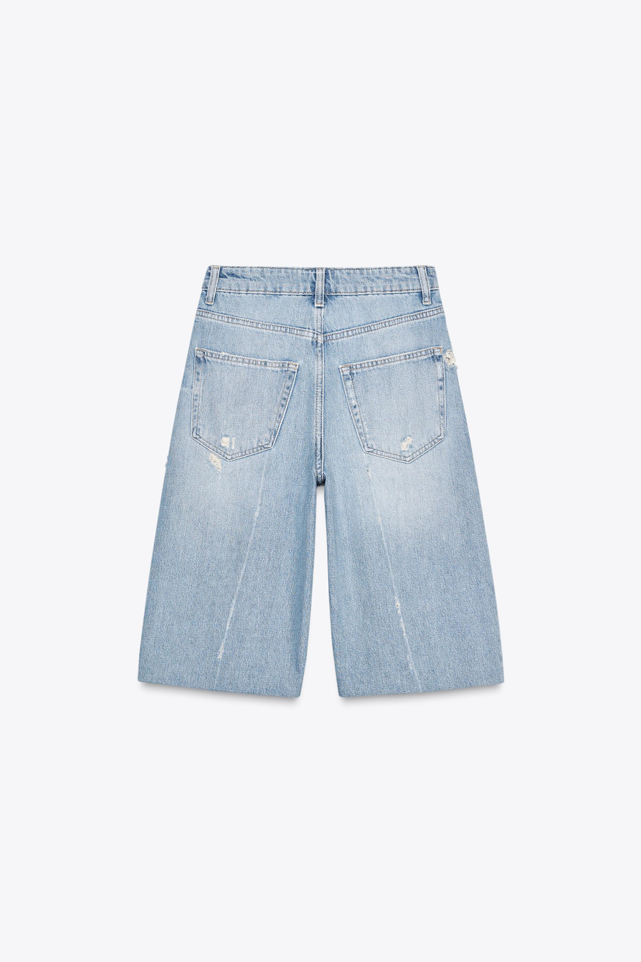 TRF ミッドライズ デニムバミューダショーツ - ブルー | ZARA