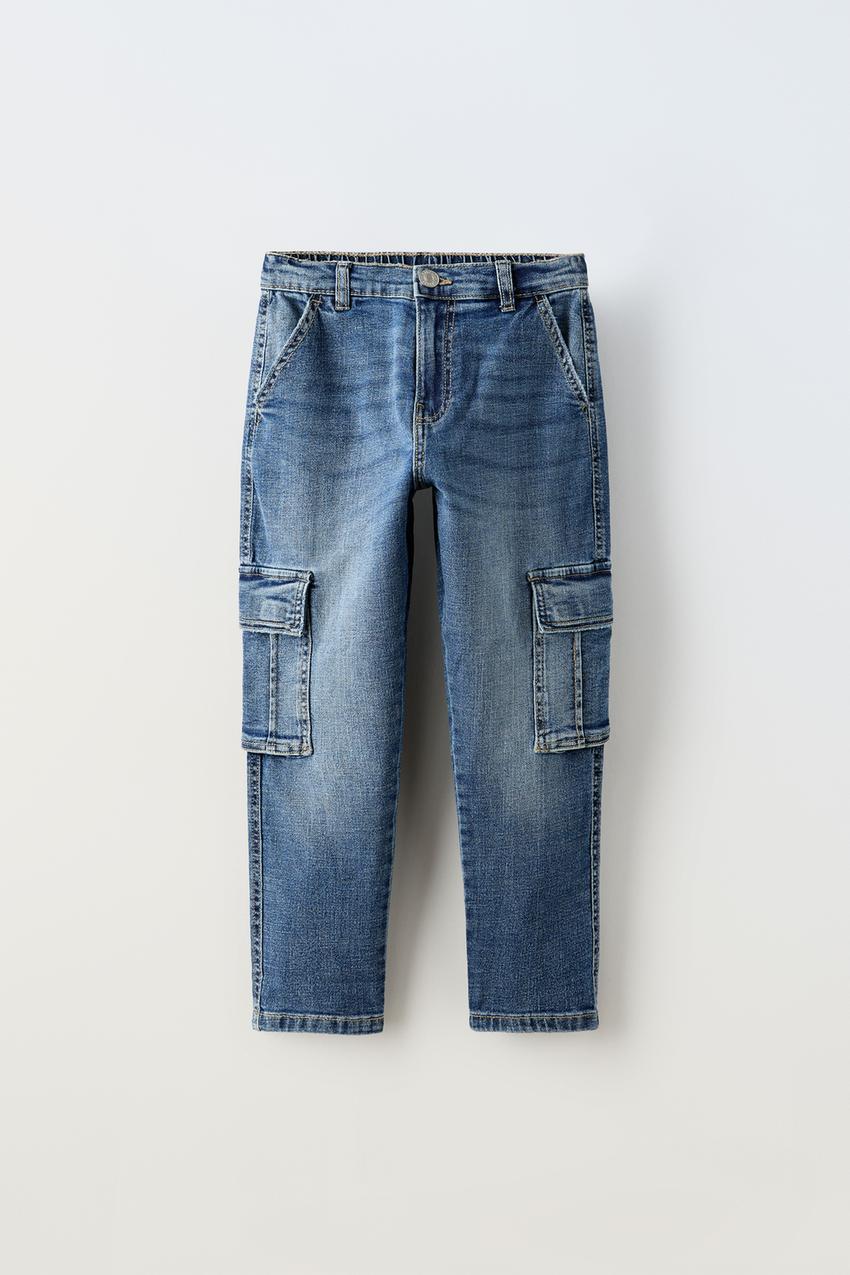 JEANS SKINNY COM RASGOS - Azul