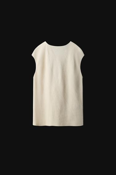 ZW COLLECTION OPEN BACK TOP - Sand by Zara - Image 7