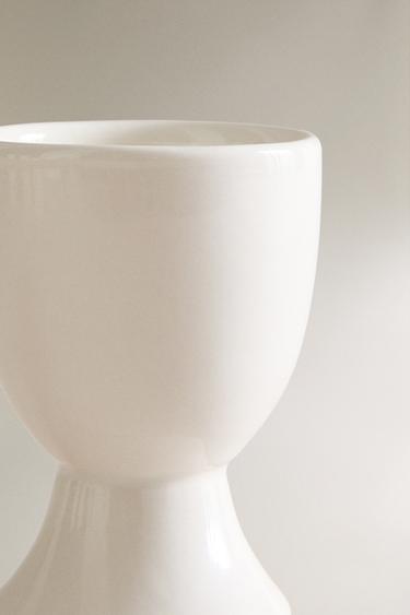 STONEWARE EGG CUP - White by Zara - Image 3