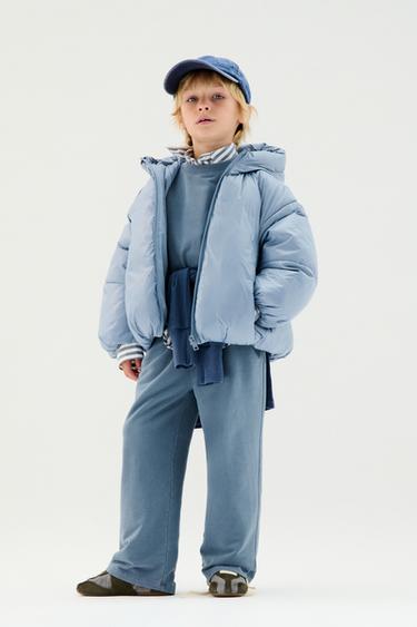 SOLID WIDE LEG PANTS — Blue / Indigo 1
