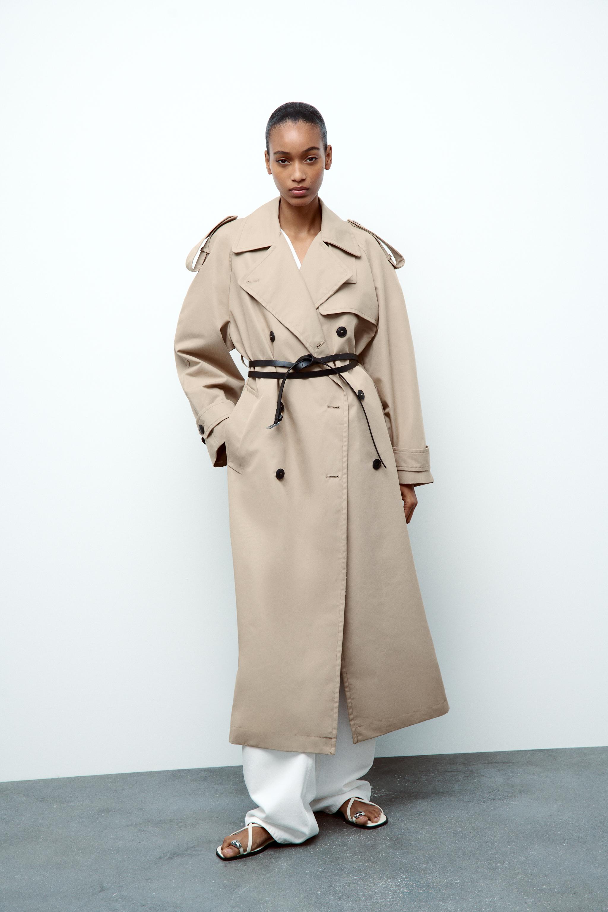 ZW COLLECTION WATER REPELLENT OVERSIZE TRENCH COAT Beige ZARA South Africa