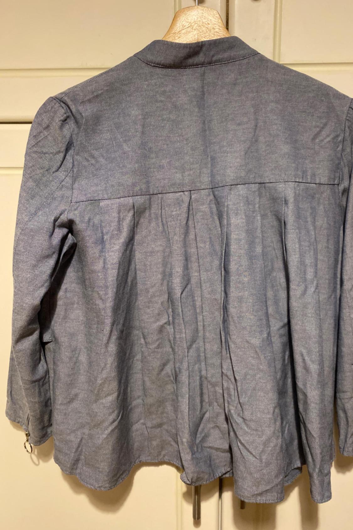 PLEATED CHAMBRAY JACKET - Image 5