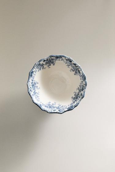 BOL APÉRITIF FAÏENCE FLORALE - Bleu de Zara - Image 4