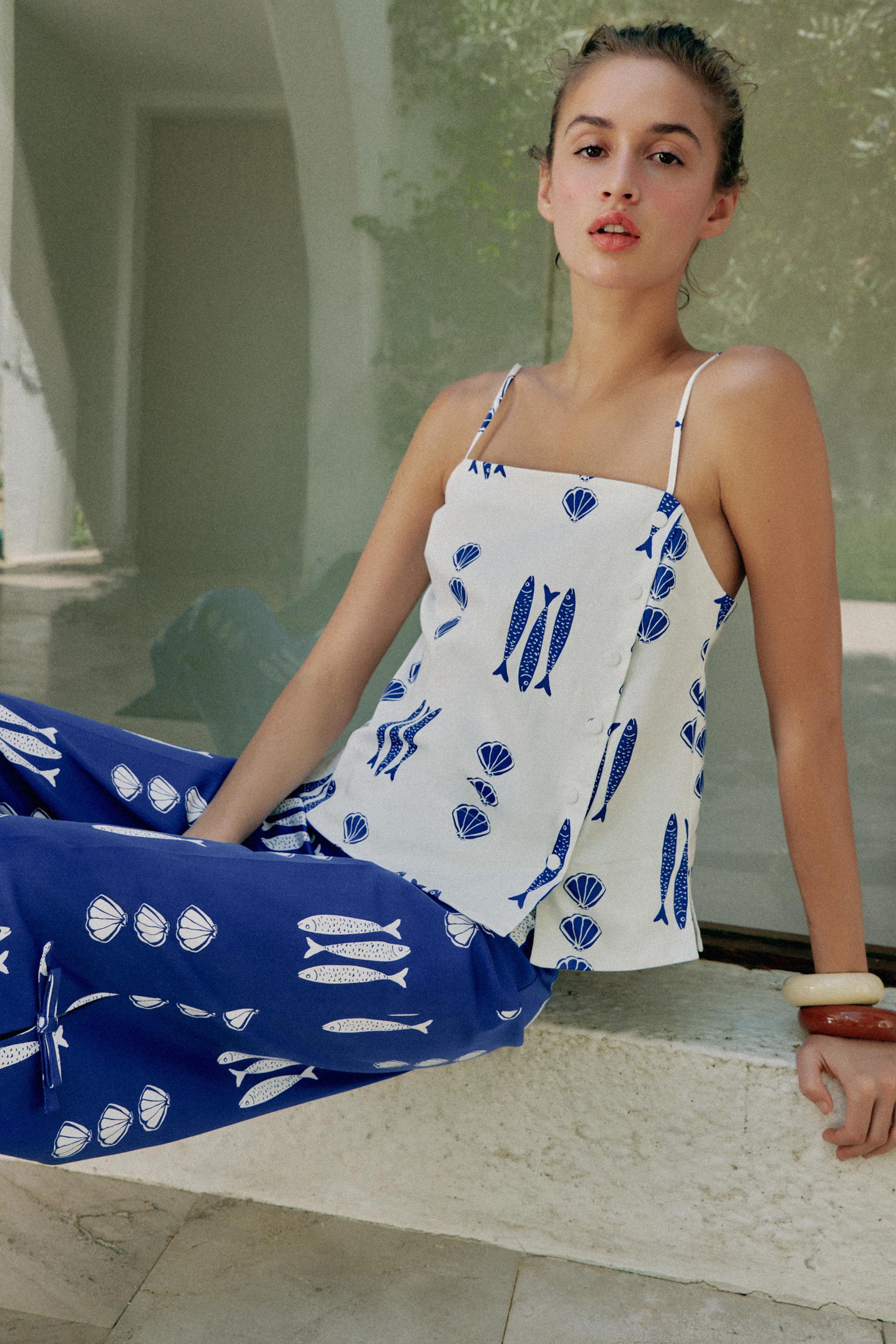 PRINTED TIE CULOTTES