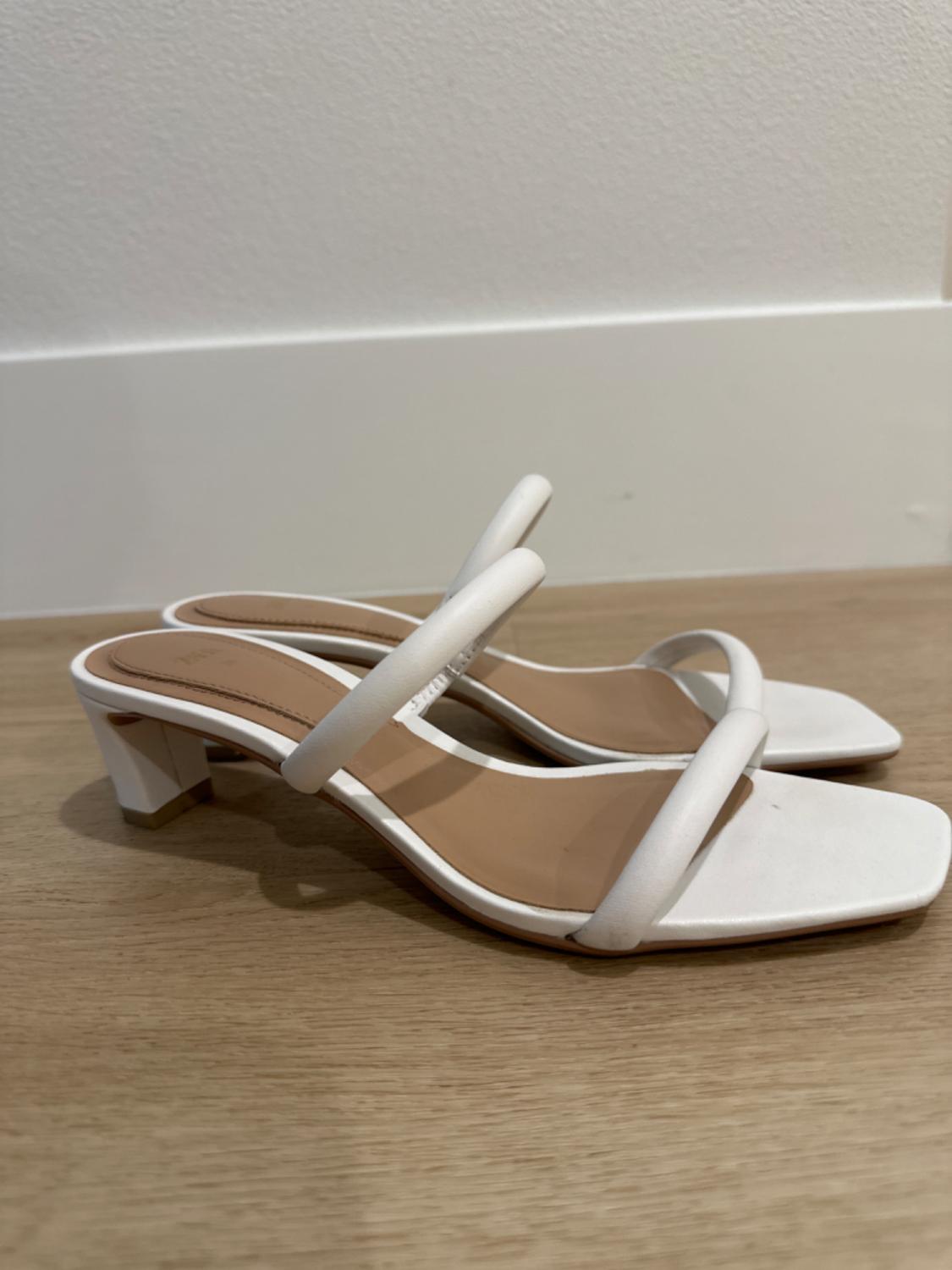 WHITE LEATHER MULES - Image 2