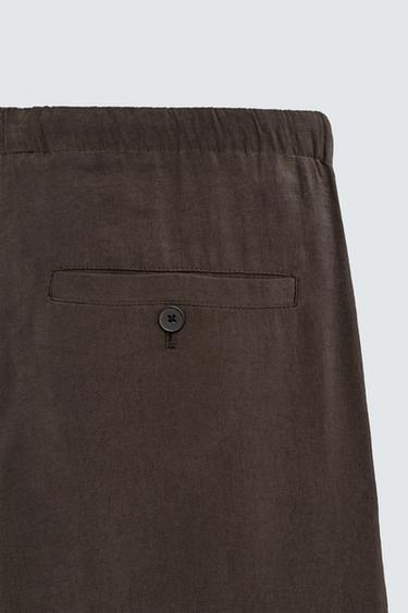 PANTALON FLUIDE COUPE DÉCONTRACTÉE - Marron de Zara - Image 7