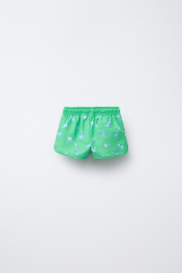 2-6 ANS / BERMUDA DE BAIN PALMIERS - Vert de Zara - Image 1