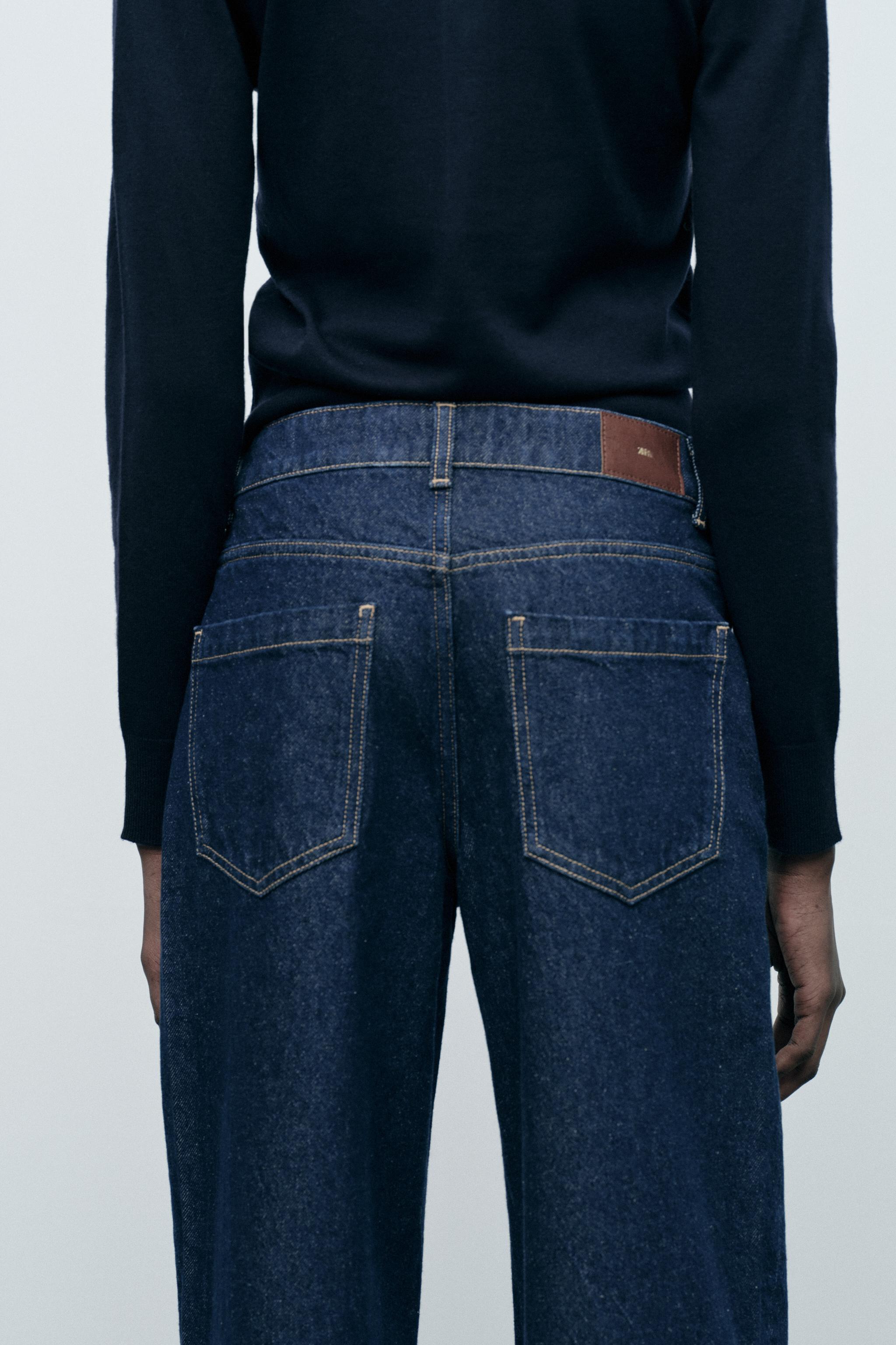 【ZARA】Z1975 WIDE-LEG HIGH-WAIST CROPPED デニムパンツ Z1975 WIDE-LEG HIGH-WAIST CROPPED デニムパンツ - ブルー