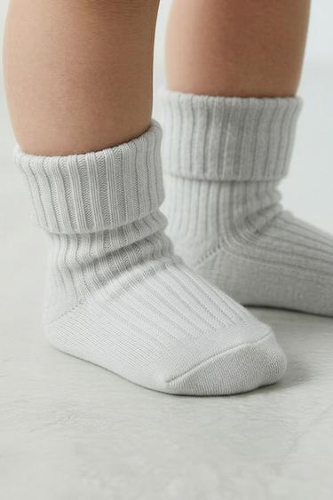 LOT DE QUATRE PAIRES DE CHAUSSETTES COLORÉES - Bleu chiné de Zara - Image 4
