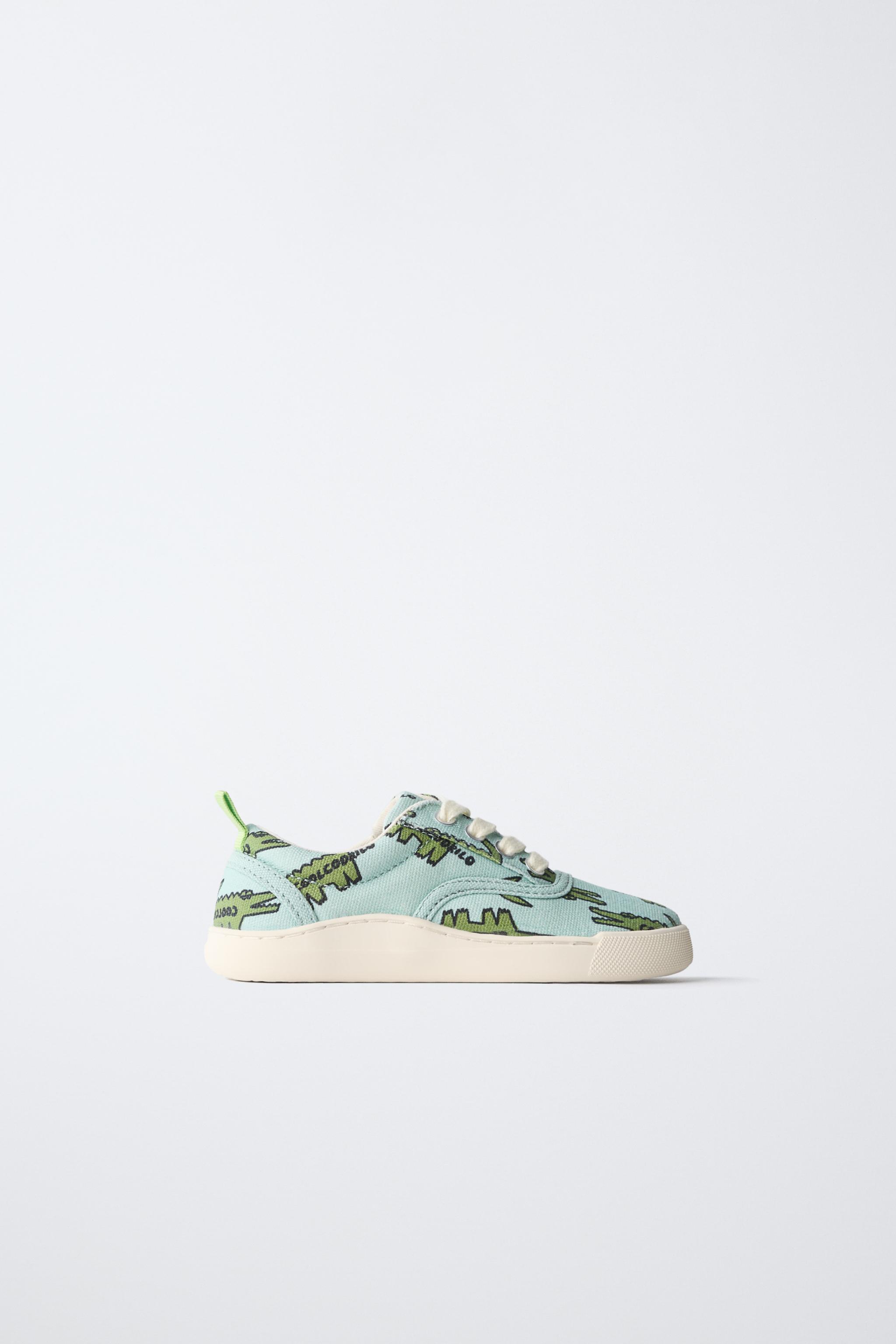 Детские кроссовки Zara CROCODILE PRINT SNEAKERS