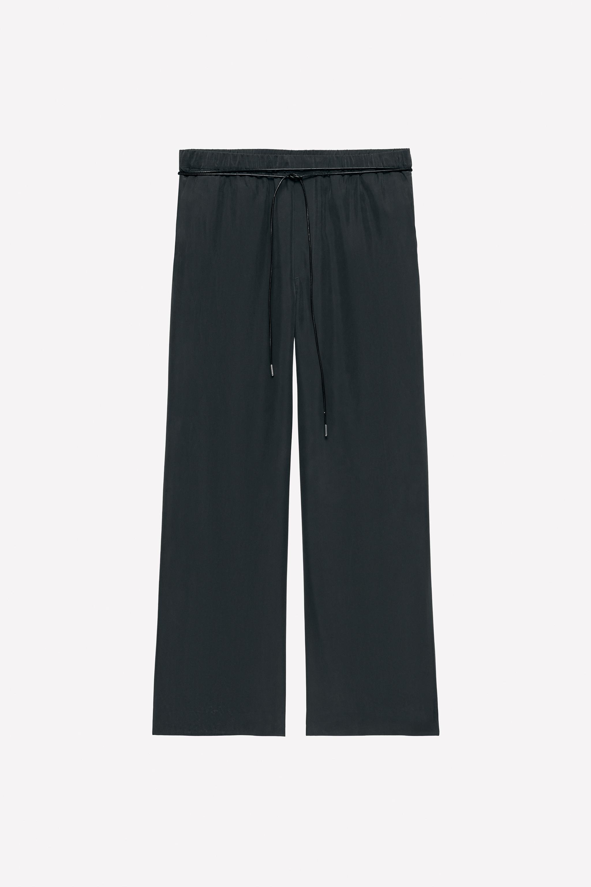 100% SILK BELTED PANTS LUDOVIC DE SAINT SERNIN x ZARA