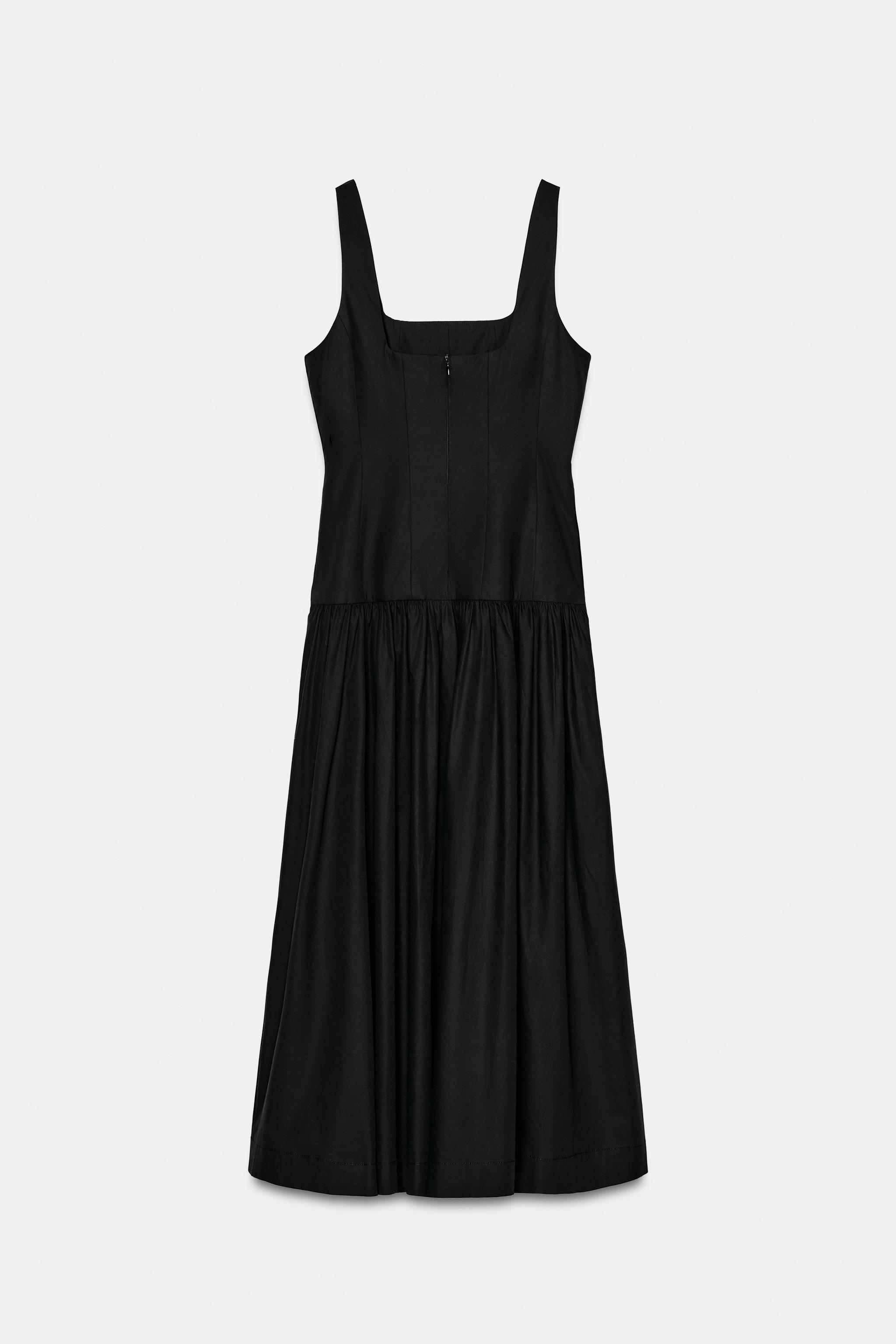 ZW COLLECTION KATLAMALI ASKILI ELBİSE - Görsel 5