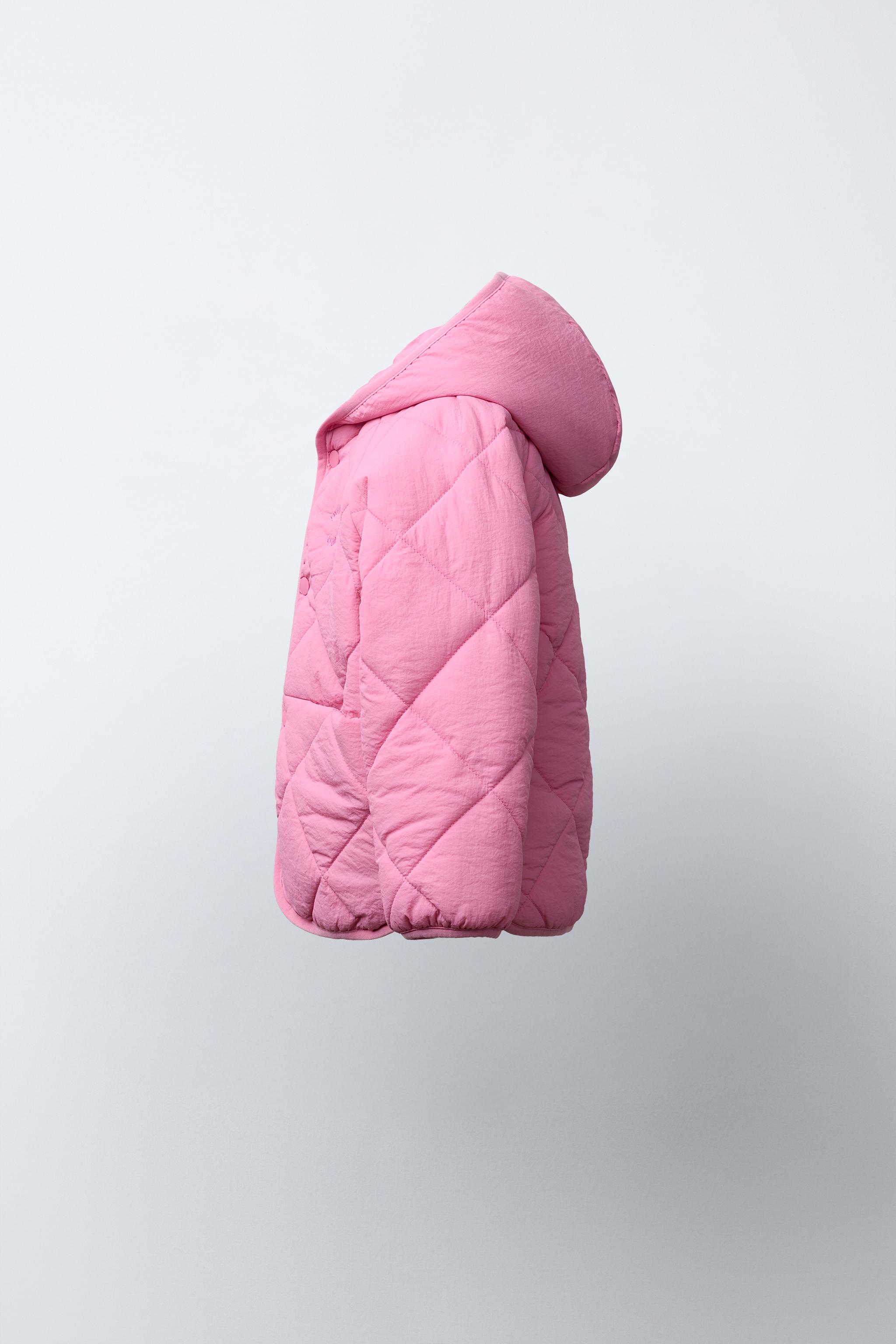 ZARA ナイロンパフジャケット ダウンジャケット ピンク 撥水加工パフジャケット - ピンク | ZARA Japan / 日本