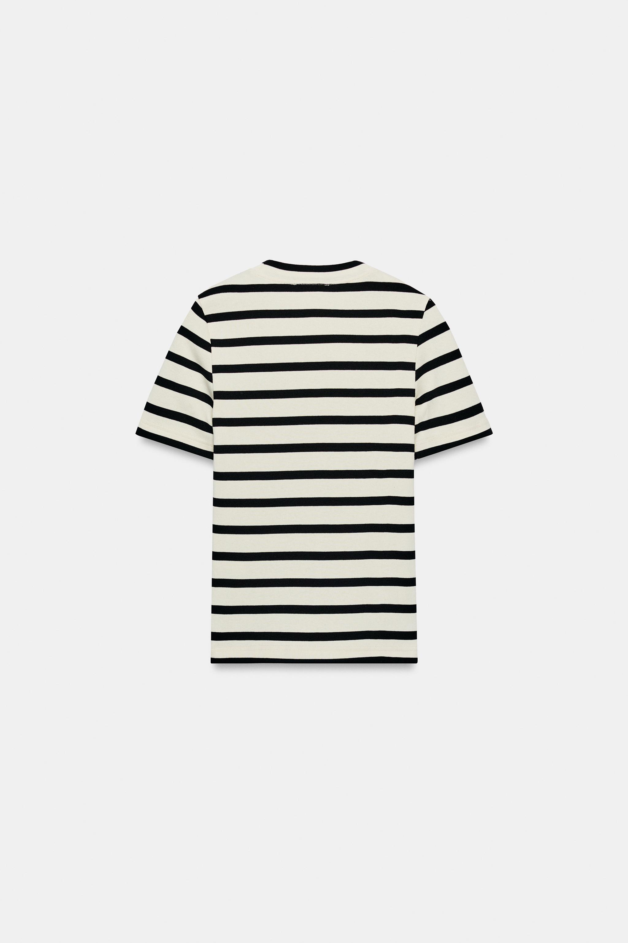 ROUND NECK RIBBED T-SHIRT