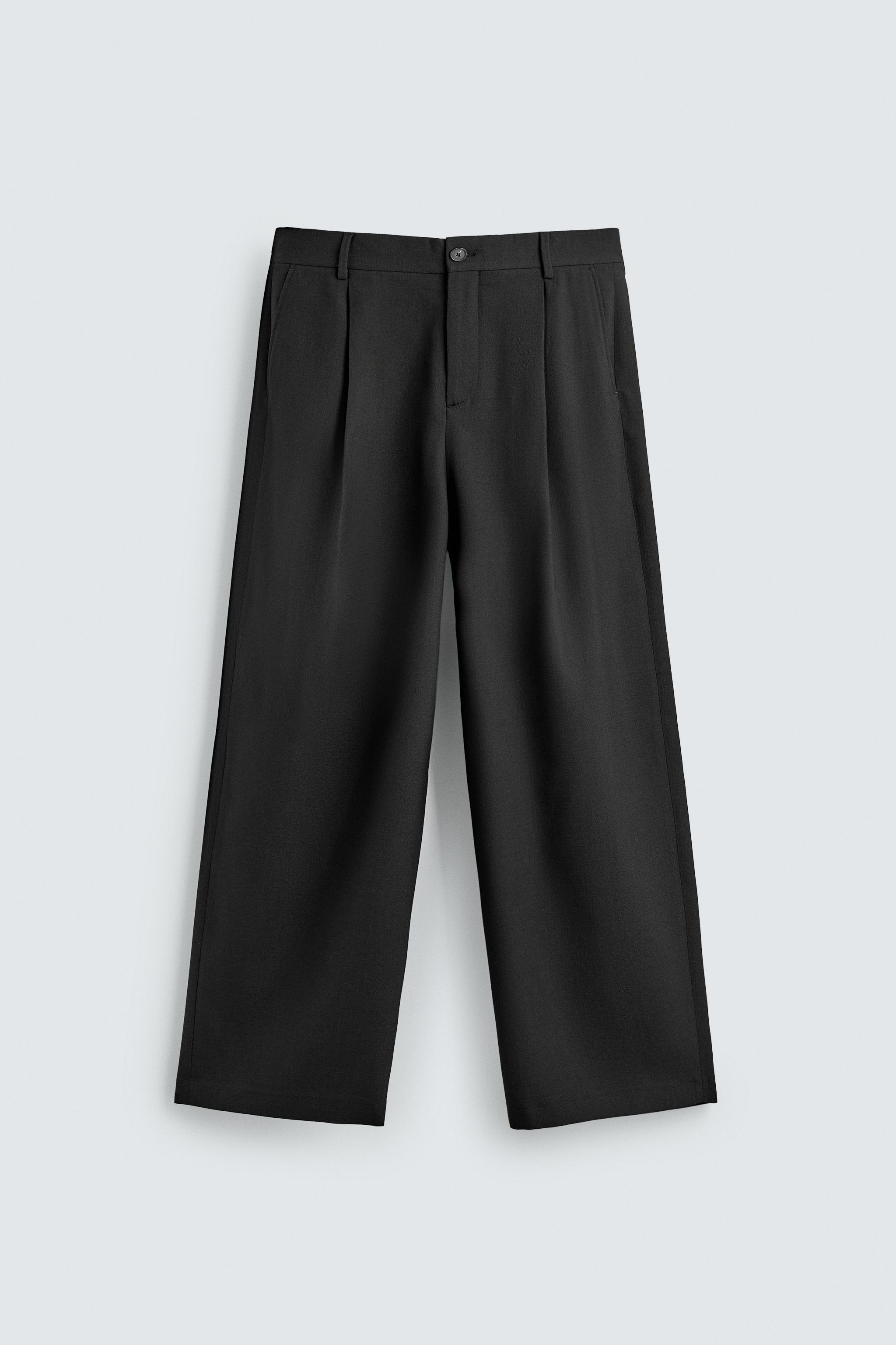 リラックスフィットプリーツパンツ - ブラック | ZARA Japan / 日本