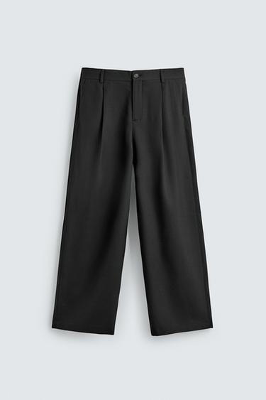 PANTALLONA RELAXED FIT ME PALA - E zezë nga Zara