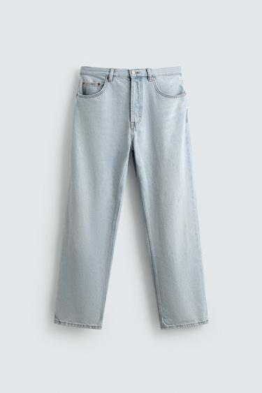 STRAIGHT FIT JEANS - Light blue by Zara