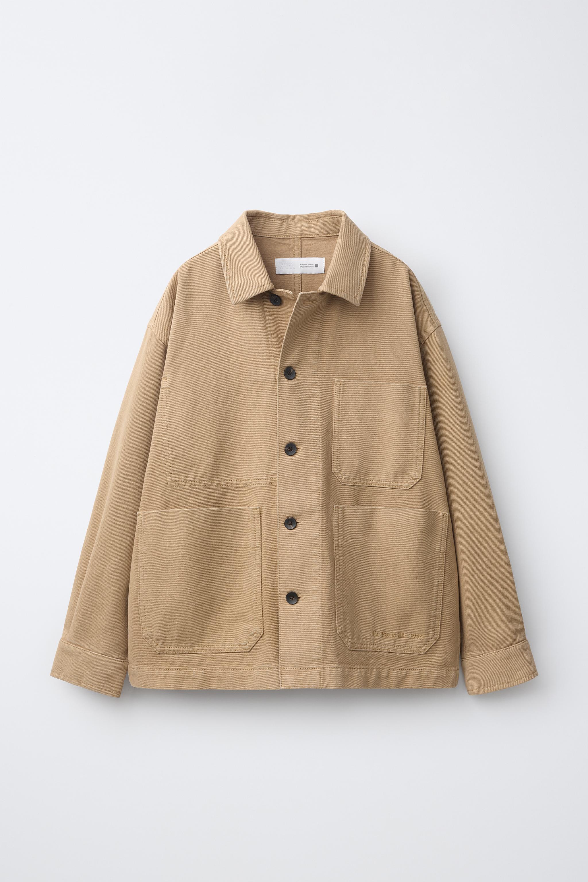 SURCHEMISE EN CANVAS AVEC BRODERIE 0FR. PARIS X ZARA