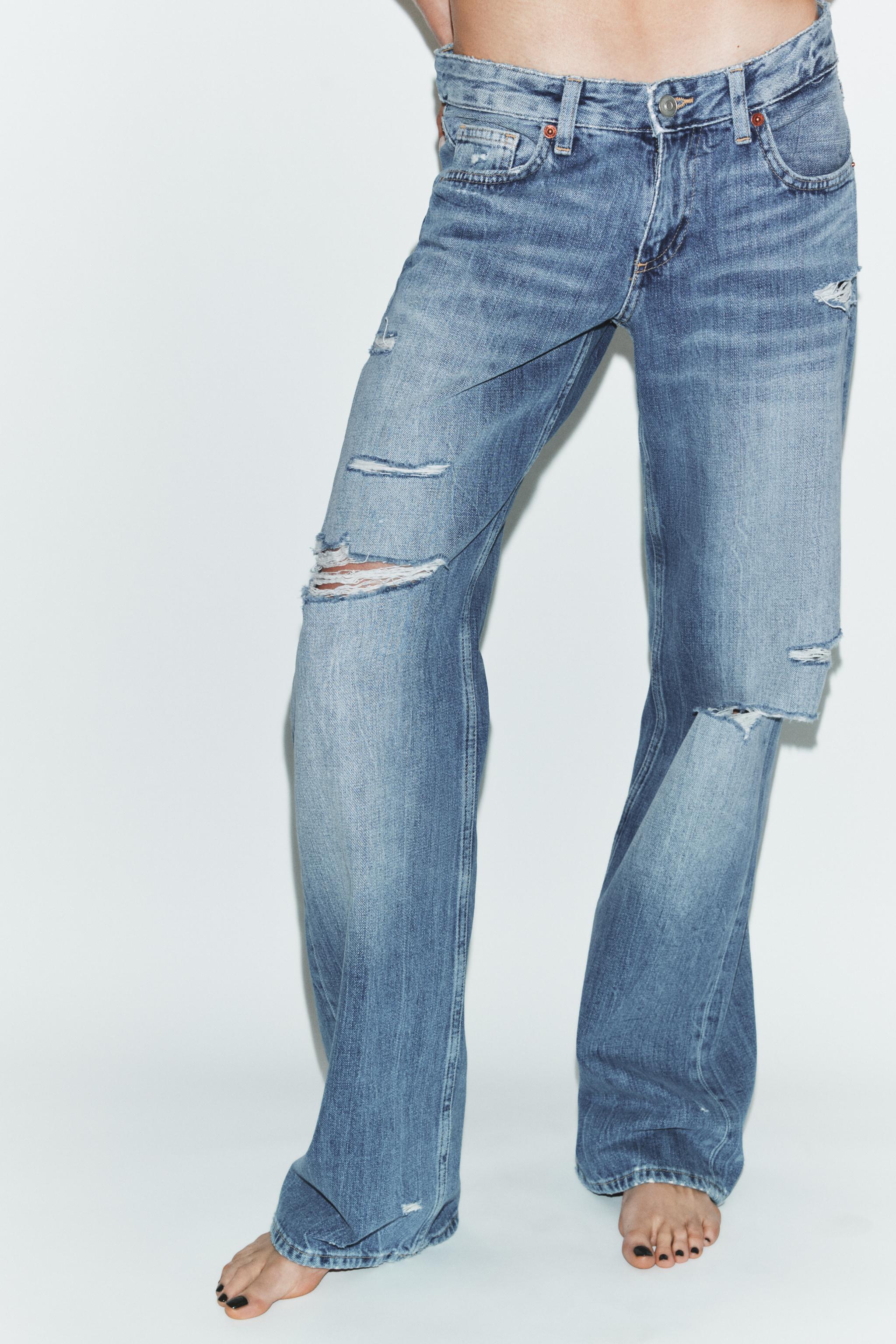 TRF LOW RISE WIDE LEG JEANS
