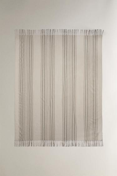 بطانية مخططة ناعمة - خَام الخاص بـ Zara - صورة 0