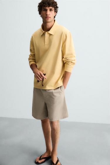 POLO CONTRASTE - Jaune de Zara - Image 5