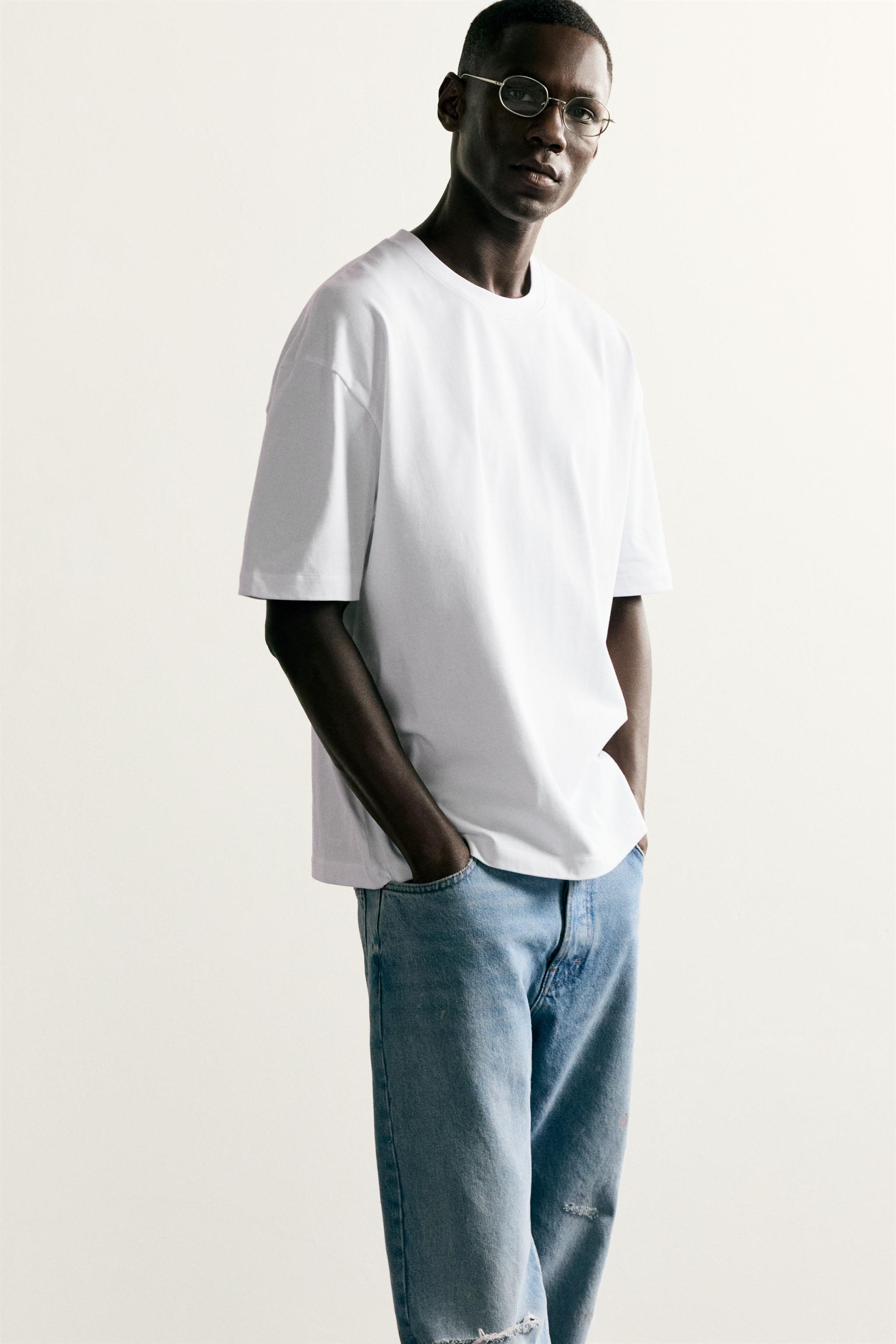 Zara BASIC HEAVYWEIGHT T-SHIRT /03 görsel 7