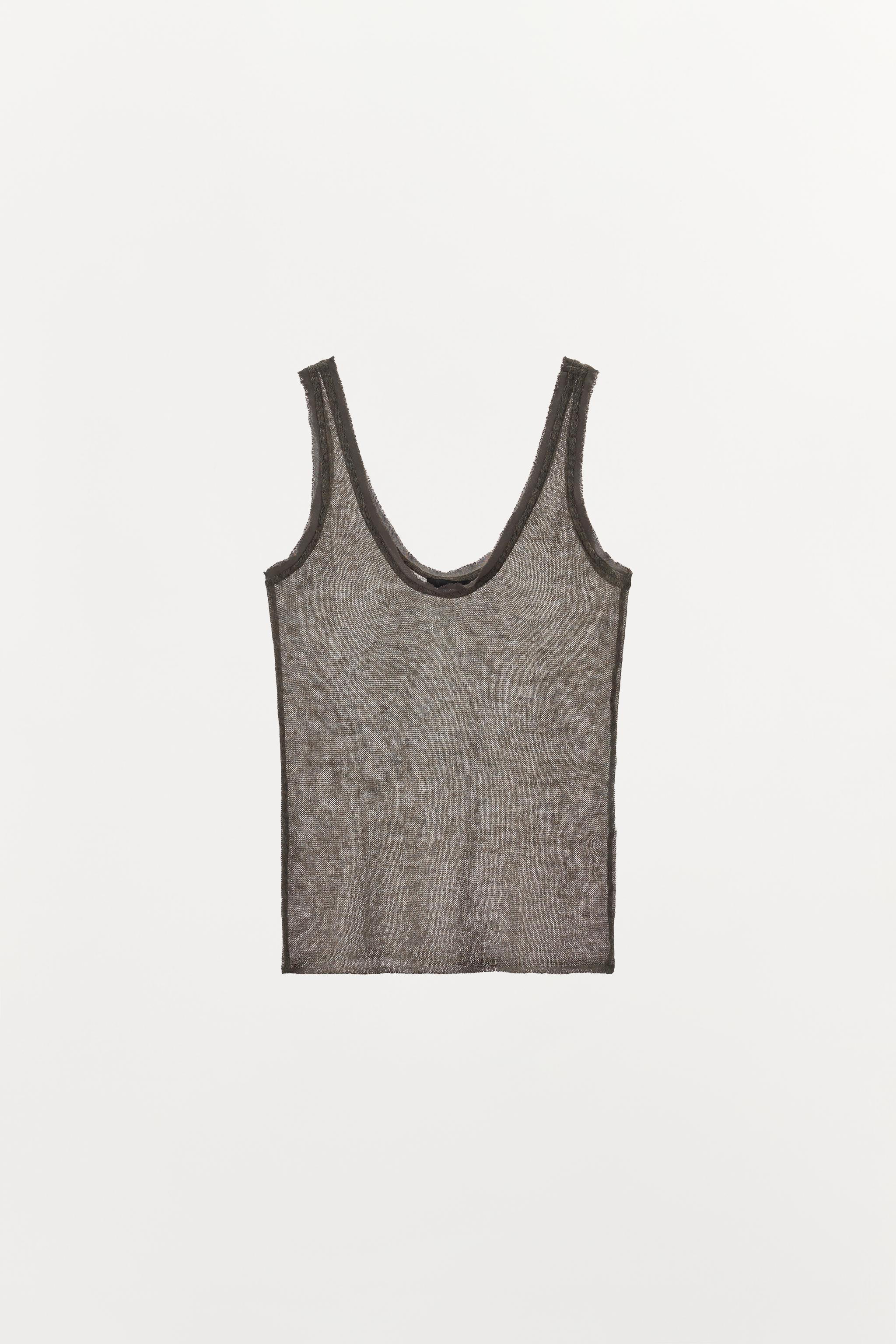 WOOL BLEND KNIT TANK TOP